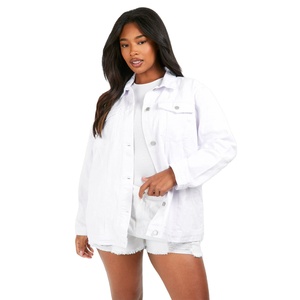 Chaqueta Vaquera Corta de Punto Personalizada de Alta Calidad OEM con Impresión de Logotipo Personalizado, Transpirable e Impermeable, Corte Holgado para Invierno - Product Image 1