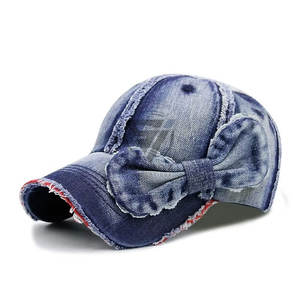 Fashion New Style Custom Embroidery logo <b>Denim</b> Mesh Trucker Cap <b>Hat</b> Snapback Baseball Cap Low Moq - Product Image 5