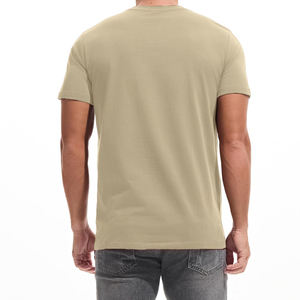 Camiseta de Verano de Manga Corta de Color Sólido, de Algodón de Tejido Liso de 190 g/m², con Bolsillo, de Secado Rápido para Hombre - Product Image 6