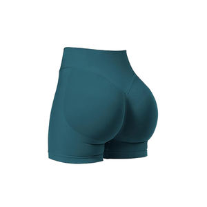 2025 Short de sport personnalisé à la mode Sports Fitness Workout Yoga Couleur unie et sublimé Plus Size en Spandex/Nylon - Product Image 2