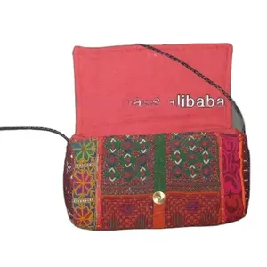 भारतीय बाजरा आदिवासी विंटेज शैली क्लच बैग-विंटेज कढ़ाई दर्पण कार्य क्लच-हिप्पी फैशन चमड़े के फ्रिंज बैग