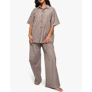 Nuevos diseños, camisón de satén para mujer, conjunto de 2 piezas, ropa de dormir transpirable de la mejor calidad, Conjunto de pijama - Product Image 5