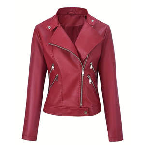 Meilleures arrivées Vestes en cuir pour femmes Mode pour l'hiver Vêtements Top vente Vestes en cuir à manches longues pour femmes - Product Image 3