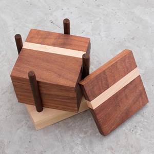 NEW LATEST HANDMADE DESIGN IN METAL WOOD COASTER IN NEW LOOK WOOD COASTER IN NEW DESIGN IN WHOLESALE RATE - Product Image 6