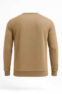 Pull à motif imprimé à manches longues coupe ajustée marron clair pour hommes, doux et confortable pour l'hiver, vente en gros FOB du Bangladesh - Product Image 2