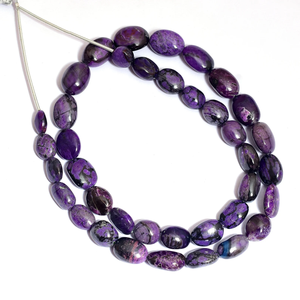 AAA riche violet Sugilite 6x9mm-10x14mm lisse ovale pépite perle Premium Sugilite pierre précieuse lâche dégringolé perle pour bijoux - Product Image 3