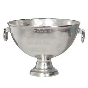 Cubo de hielo de metal para tazón con asas, duradero y ecológico para uso de enfriamiento de vino en fiestas de bodas y hoteles - Product Image 1