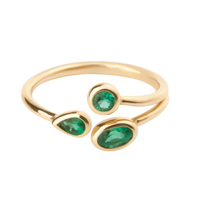 GARNET HYDRO RED พลอย925แหวนเงินทับทิม HYDRO พลอยเงินชุบทองแหวน - Product Image 2