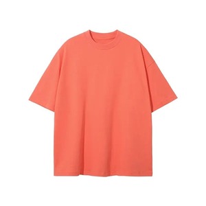 Camiseta de algodón de color liso para hombre, cuello redondo, manga corta, ajuste holgado informal, longitud regular, de Index Apparel - Product Image 2