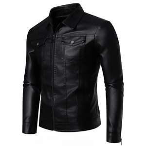 Leather Jackets Manufacturer Belt Side Casual Leather Jacket For Men New Motorbike Oem Design Jackets - Product Image 1