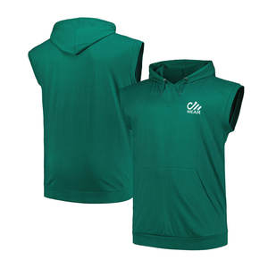 Top Selling High Quality <b>Sleeveless</b> <b>Hoodie</b> for <b>Men</b> Spring Fleece Cartoon Pattern Custom Logo OEM Service - Product Image 4