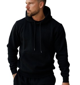 Bonne qualité 2025 hommes Logo personnalisé blanc pull à capuche poids lourd couleur unie respirant hommes Out Wear sweats à capuche - Product Image 4