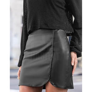 Minifaldas de Cuero Genuino para Mujer, MOQ Bajo, Tela Ligera, Diseño Moderno, Adecuadas para Uso Casual - Product Image 4