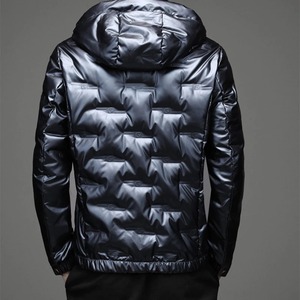 Blouson matelassé léger Nouvelle arrivée Décontracté OEM Épais Unisexe Grand et grand format Surdimensionné Noir Hiver Vente en gros à capuche Personnalisé - Product Image 3