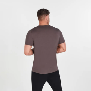 Logo personnalisé T-shirt de sport décontracté pour hommes T-shirt en tissu de haute qualité pour les commandes en gros T-shirt 100% coton uni - Product Image 3