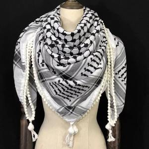Keffiyeh Palestina Original, Shemagh Árabe, Hatta, Pañuelo Cuadrado de Algodón 100% para Hombre, Transpirable, Resistente al Viento y al Polvo - Product Image 1