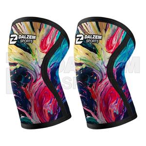 Nouveauté Genouillère de compression personnalisée 7mm Manchons de sécurité fitness pour haltérophilie Genou d'impression par sublimation - Product Image 2