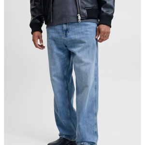 Jeans en denim ample vintage de haute qualité, style streetwear, lavage personnalisé, broderie personnalisée, logo, coupe ample, pantalon décontracté uni, OEM - Product Image 5