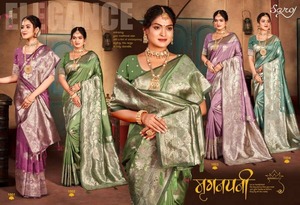 Sarees de Seda Modernos de Primera Calidad para Mujer, Secado Rápido, Sin Arrugas, Reversibles, Diseños Elegantes, Ropa Étnica de Lujo para Fiestas y Eventos - Product Image 5