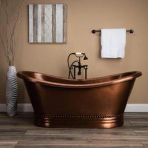 Bañeras de cobre de inspiración antigua con elementos de diseño únicos, perfectas para realzar lujosos baños de estilo vintage - Product Image 3