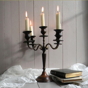 Vente chaude Métal Aluminium 5 Bras Candélabre Noir Enduit Taille Personnalisée Pour La Décoration De Mariage Centres De Table Décor À La Maison - Product Image 6