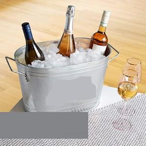 Bol à champagne et seau à vin en acier inoxydable de qualité créative avec poignée seau à vin de fournisseurs en gros - Product Image 2