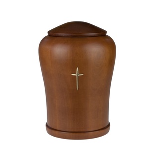 Urna de cremación de madera grande torneada a mano para adultos Funeral para cenizas Urna única para adultos - Product Image 1