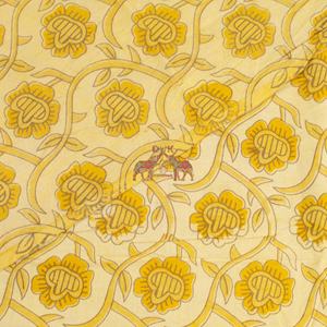 Tissu en coton imprimé à la main de haute qualité, motif floral, style Dabu, doux et respirant, coton indien pour robes, rideaux, vêtements de nuit - Product Image 2