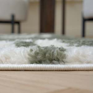 Netline Home Moodi Shaggy Green Rectangular Fur <b>Rug</b> for Hallway <b>Bedside</b> Teen Rooms - Product Image 5