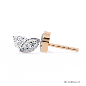 1,0 Ct para cada Marquesa corte laboratorio cultivado diamante bisel conjunto pendientes CVD diamante certificado Oro Blanco regalo de aniversario - Product Image 6