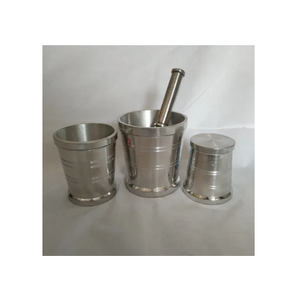 Mortero y Maja de aluminio de alta calidad, herramientas de trituración de ajo y jengibre acabadas, mortero y Maja de aluminio - Product Image 3