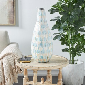 Décoration d'intérieur Vase de table moderne de luxe grand format en mosaïque d'os incrusté de nacre Vases d'intérieur et d'extérieur - Product Image 6