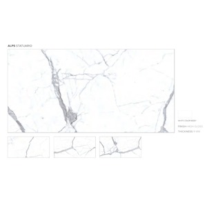 สูงตามความต้องการ1200x2400มม. พื้นหินอ่อนกระเบื้องพอร์ซเลนสีขาวขนาดใหญ่รูปแบบขนาดใหญ่สำหรับการจัดหาทั่วโลกจากอินเดีย - Product Image 3