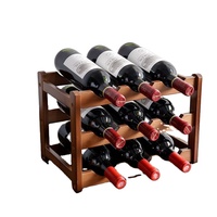 Présentoir à vin en bambou pour table, meuble décoratif multi-niveaux pour plusieurs bouteilles