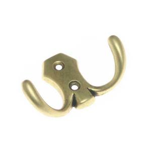 Colgador De Gancho De Doble, Corto, Recto-Oro Antiguo - Product Image 1