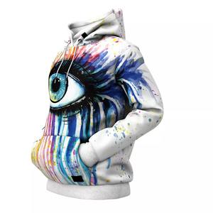 Sudadera con capucha de gran tamaño con cremallera para hombre, con estampado de logotipo personalizado desgastado y lavado ácido de 400GSM, informal, liso en blanco, Vintage - Product Image 6