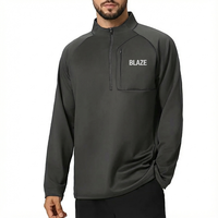 T-shirt d'entraînement pour homme à demi-zip, sportif, décontracté, extérieur, séchage rapide, respirant, polyester, vêtements de sport imprimés, techniques