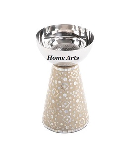 Vajilla de diseño antiguo quemador de incienso Bakhoor de acero inoxidable y quemador de nácar Oud Bakhoor de Home Arts - Product Image 1