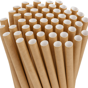 หลอดกระดาษคราฟท์แบบใช้แล้วทิ้งเป็นมิตรต่อสิ่งแวดล้อมอเนกประสงค์หลอดสำหรับดื่มชาแบบมีฟองย่อยสลายได้ตามธรรมชาติ - Product Image 6