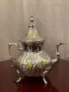 Servidor de café tallado a mano de latón puro con cuerpo de cuentas de cristal, nuevo diseño, tetera, tetera de café de Metal, decorativa hecha a mano - Product Image 3