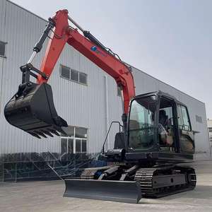 Excavatrice sur chenilles économique de 8 tonnes avec moteur Yanmar, pompe et engrenages, pour la construction et l'agriculture, grande cabine - Product Image 5