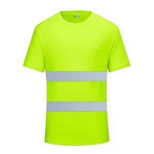 Camiseta reflectante de manga corta con logotipo de ropa de trabajo de construcción suave de alta calidad, chaquetas al por mayor, seguridad de alta visibilidad - Product Image 1
