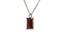 Collier chaîne à maillons pour femme en gros, plaqué or 18 carats, argent sterling 925, pendentifs en grenat naturel