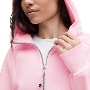 Women's Full-<b>Zipped</b> Polyester/Cotton Hoodie Oversized Straight Shape Anti-Pilling Knitted Fabric Breathable Autumn Spring Winter - Product Image 3