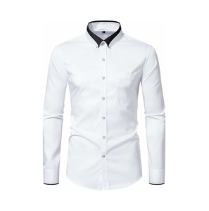 เสื้อเชิ้ตผู้ชายแขนยาวสไตล์วินเทจสีอ่อน OEM สำหรับธุรกิจลำลอง ระบายอากาศได้ดี แฟชั่นคลาสสิก รุ่นปี 2026 - Product Image 1