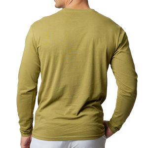 Chemise unisexe de haute qualité 100% coton à manches longues, tricotée unie, avec logo imprimé brodé, vente en gros - Product Image 4