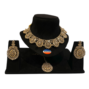 Conjunto de collar de gargantilla de calidad premium para mujer, ideal para bodas, ceremonias de compromiso y uso ocasional - Product Image 5