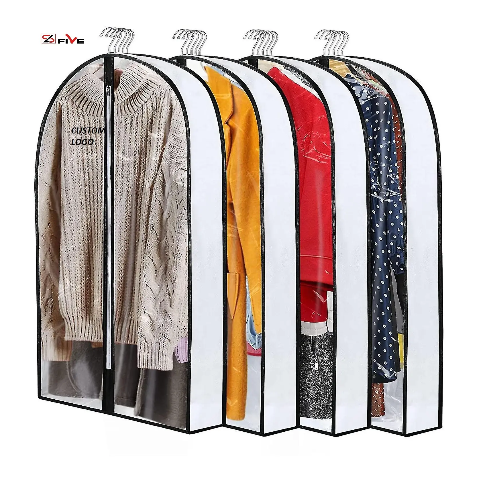 Clear plastic Dress Cover garment laundry covers hanging dust bags for clothes suits dress