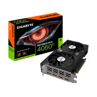 Carte graphique de jeu pour ordinateur de bureau Gigabyte RTX 4060TI 8G OC Windforce PCI Express 2x Fan d'occasion, 4352 cœurs CUDA, 18 Gbps GDDR6