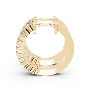 Pendiente clásico de diamantes brillantes para mujer, para mujer, en oro amarillo platino o oro blanco y oro rosa, de la marca de la moda, de la marca, de la marca - Product Image 5